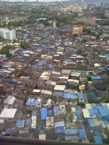 India,Mumbai,landing,slums